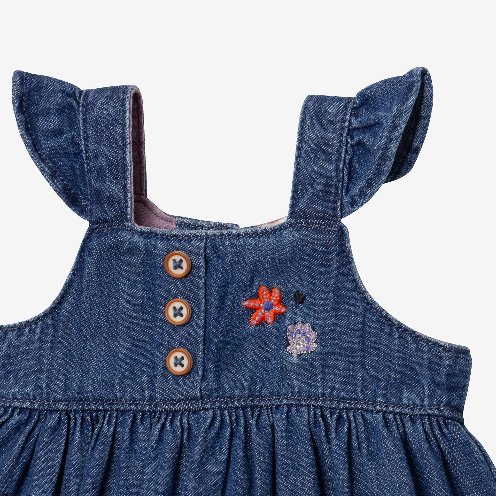 Buy Juniors Denim Dress with Long Sleeves and Zip Closure Online for Girls  | Centrepoint Oman
